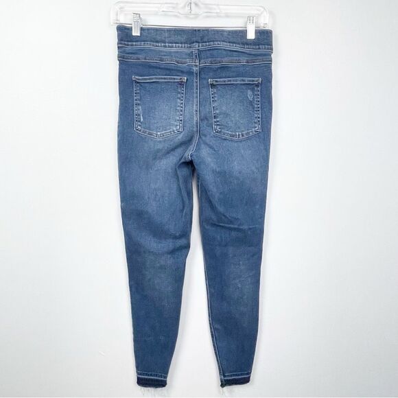 SPANX Distressed Ankle Skinny Jeans in Medium Wash M - Picture 5 of 7